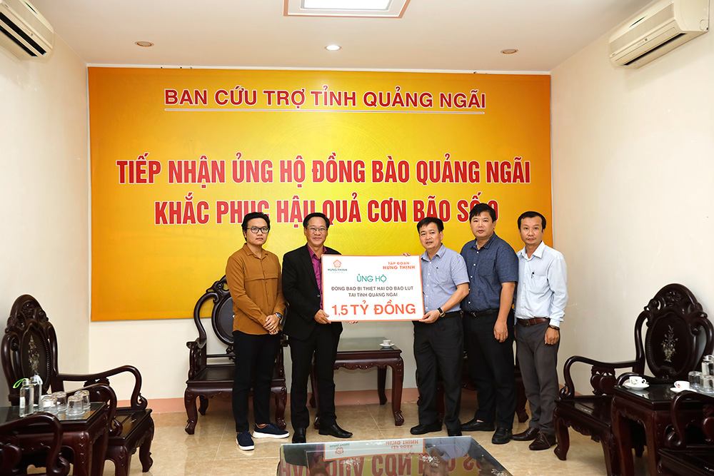 Tập đoàn ủng hộ 3 tỷ đồng hỗ trợ đồng bào bị thiệt hại do Bão số 9 tại tỉnh Quảng Nam và Quảng Ngãi